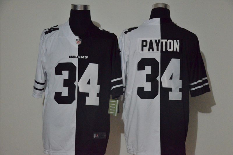 Men Oakland Raiders #34 Payton Black white Half version 2020 Nike NFL Jerseys->san francisco 49ers->NFL Jersey